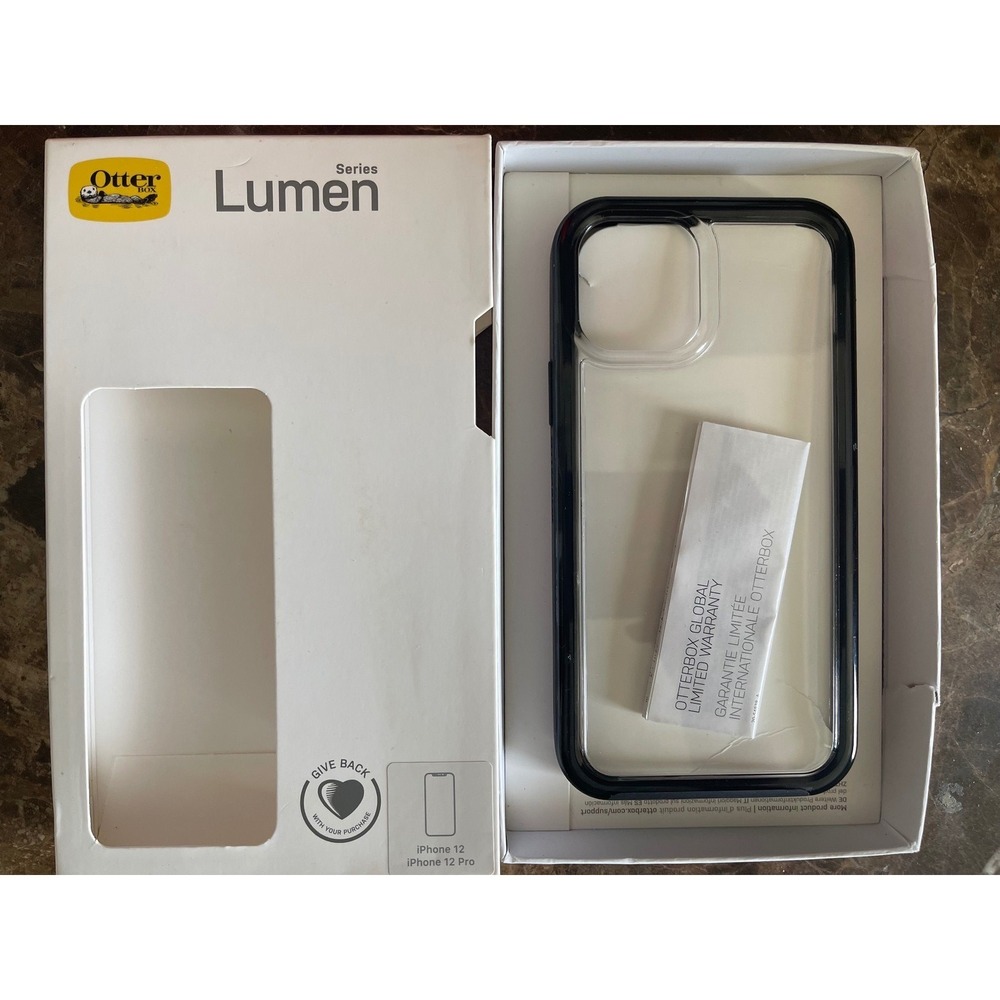 Otterbox 12/12pro lumen black crystal case new open box